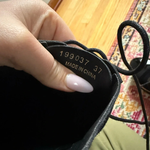 Anthropologie All Black Platform Oxford Flats - Picture 12 of 13